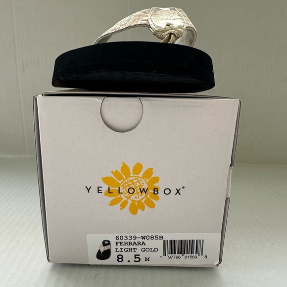 Yellow Box Black and Gold Sandals - Picture 4 of 13